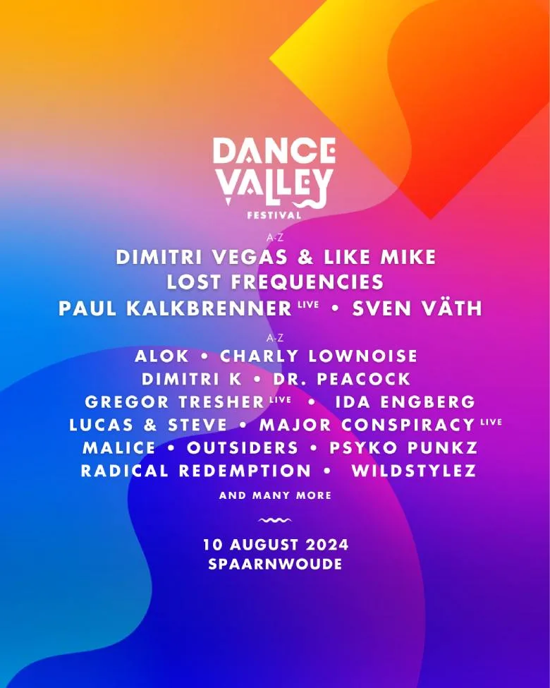 dance valley 2024 line up artiesten